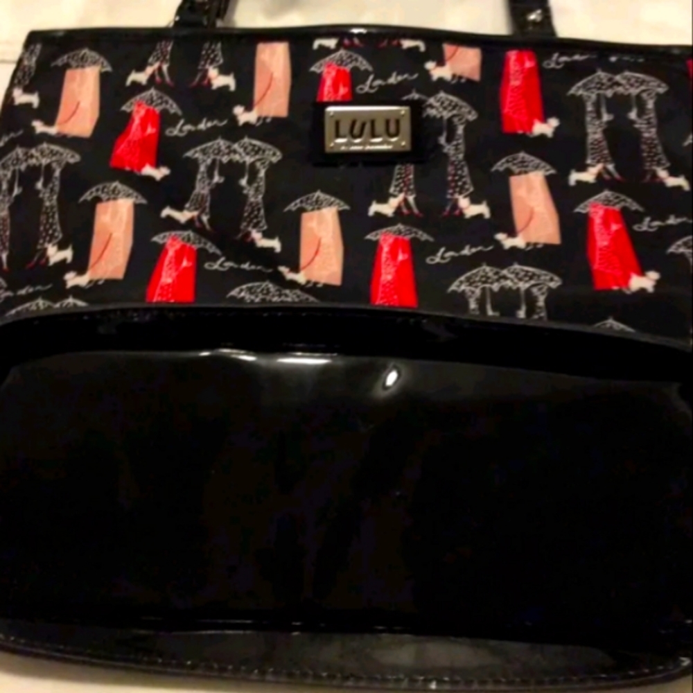 Lulu Guinness umbrella dog polka dot